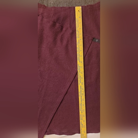 Goth Grunge Wool Blend Skirt Large Asymmetrical Wrap Moody 90s - Picture 9 of 11